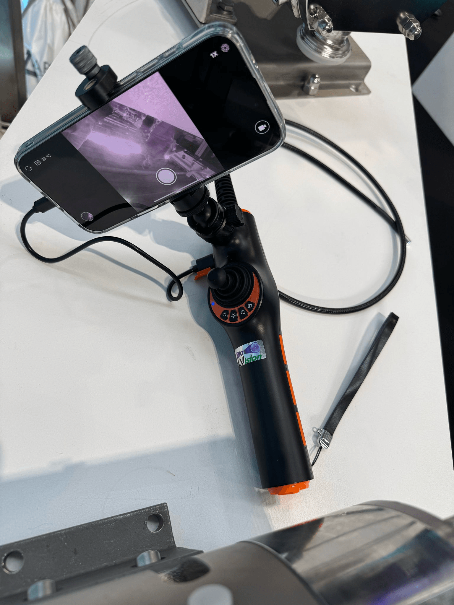 BIOGLO Spectrascope dengan layar dan probe untuk inspeksi pipa